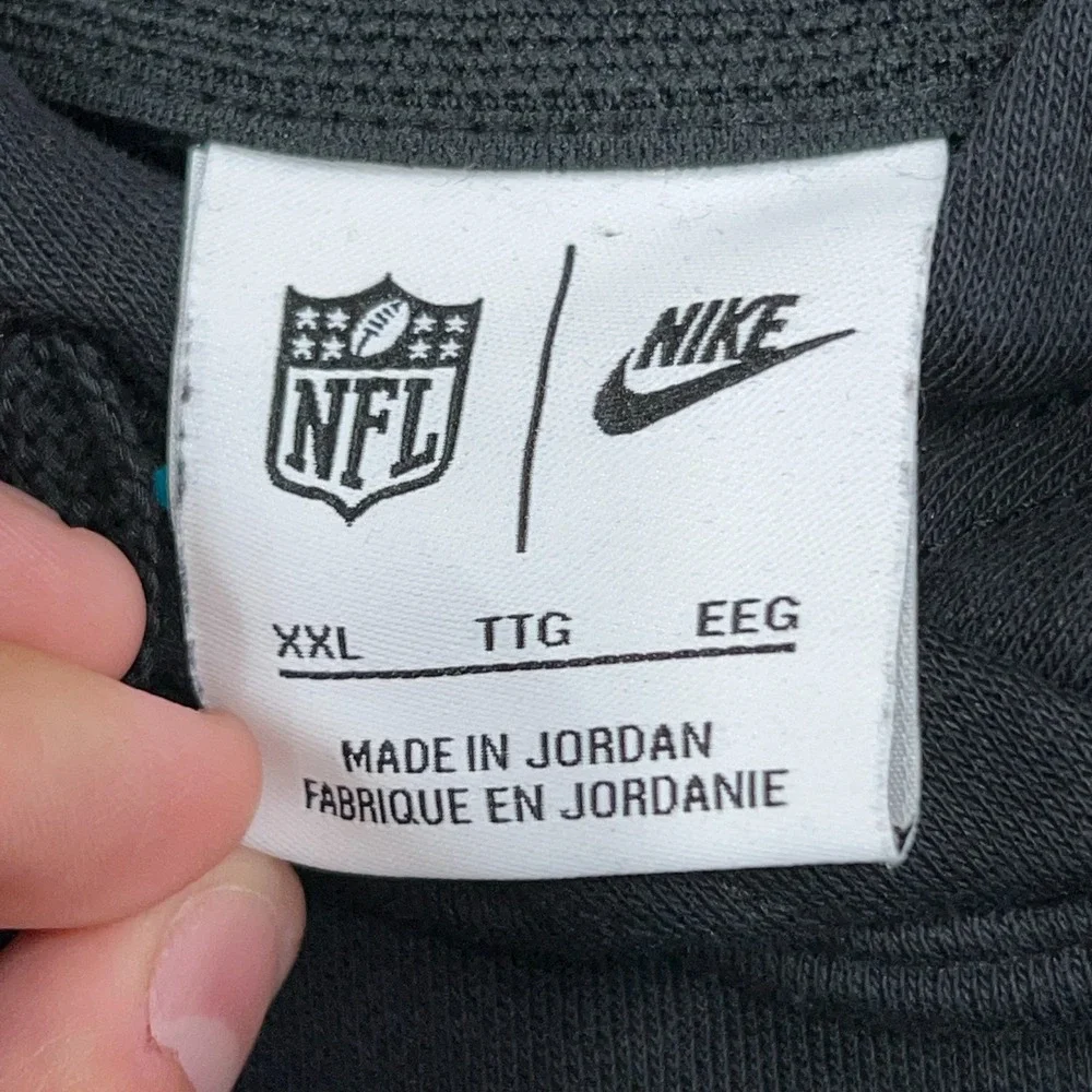 New York Jets Nike Hoodie Mens 2XL Black Crucial Catch Cancer Logo On Field‎